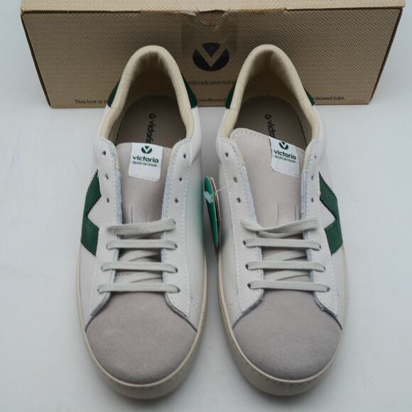 NEW Victoria Women's 10.5 Berlin Botella White Green Leather Shoes Size 42 - Picture 7 of 13